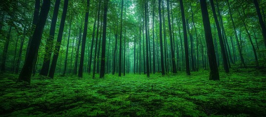 Fototapeta premium Lush Green Forest Path