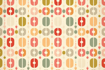 Naklejka premium Retro generative AI artwork featuring in vibrant vintage colors for a stylish graphic design