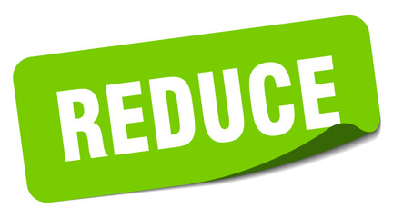 reduce sticker. reduce label
