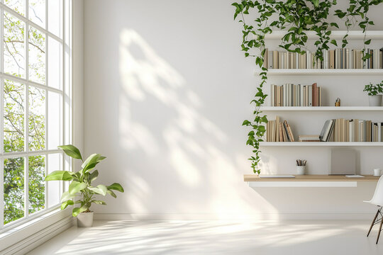 Home furniture with greenery as a background