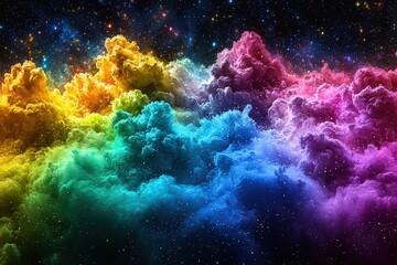 Fototapeta premium Cosmic Rainbow Cloudscape 
