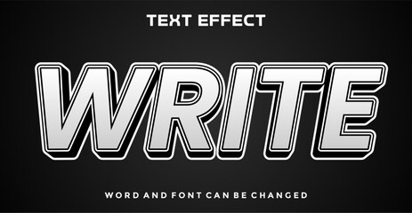 Write editable text effect