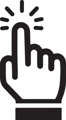 isolated click pointer mouse point icon Vector, click pointer mouse point Silhouette,click pointer mouse point icon set, black click pointer mouse point symbol for logo,color  Vector illustration, Vec