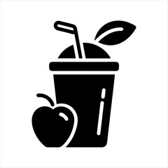juice glyph icon vector silhouette design