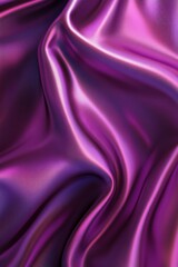 Obraz premium Abstract purple silk fabric with soft waves and folds, luxurious texture.