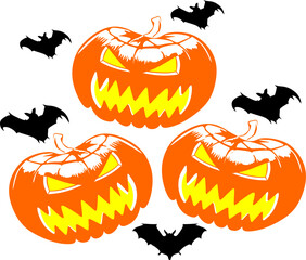 ilustration background halloween pumpkin