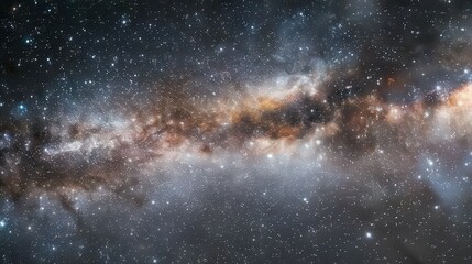 Fototapeta premium Witness the Breathtaking Beauty of the Milky Way Galaxy Shining in the Night Sky. Generative AI