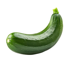 Fresh Green Zucchini Isolated on White Background for Culinary and Gardening Contexts