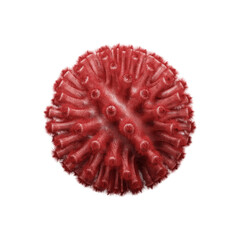 3D Render of Hairy Red Virus Illustration
