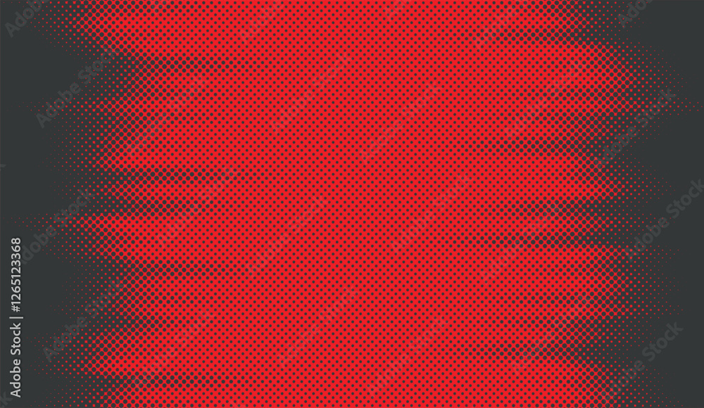 Poster Half tone dots gradient texture abstract background. Abstract red halftone dotted pattern background. Retro texture overlay grunge illustration.
