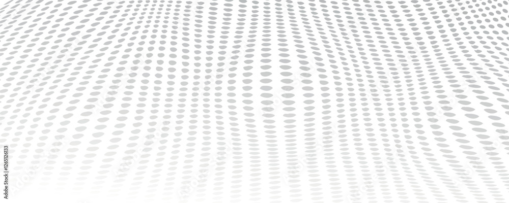 Poster Wave Grunge halftone gradient background. Wavy lines background. Halftone Pattern. Monochrome gradient halftone dots background.