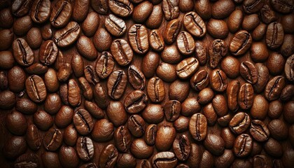 Obraz premium Close-Up, Roasted Coffee Beans Mix, Food Photography, Aromatic Coffee, Caffeine, Dark Roast
