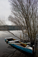 Fototapeta premium boat on the lake