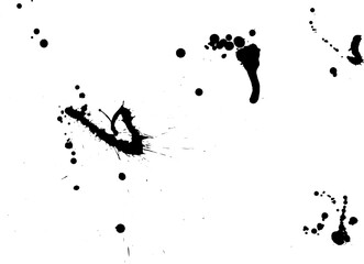 Fototapeta premium 血のり 墨素材 スプラッシュ こぼすビシャ イラスト セット