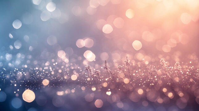 Luminous abstract landscape with golden bokeh light and glimmering sand glitters providing a peaceful and ethereal vibe for artistic photography Wallpaper Background Inspiration