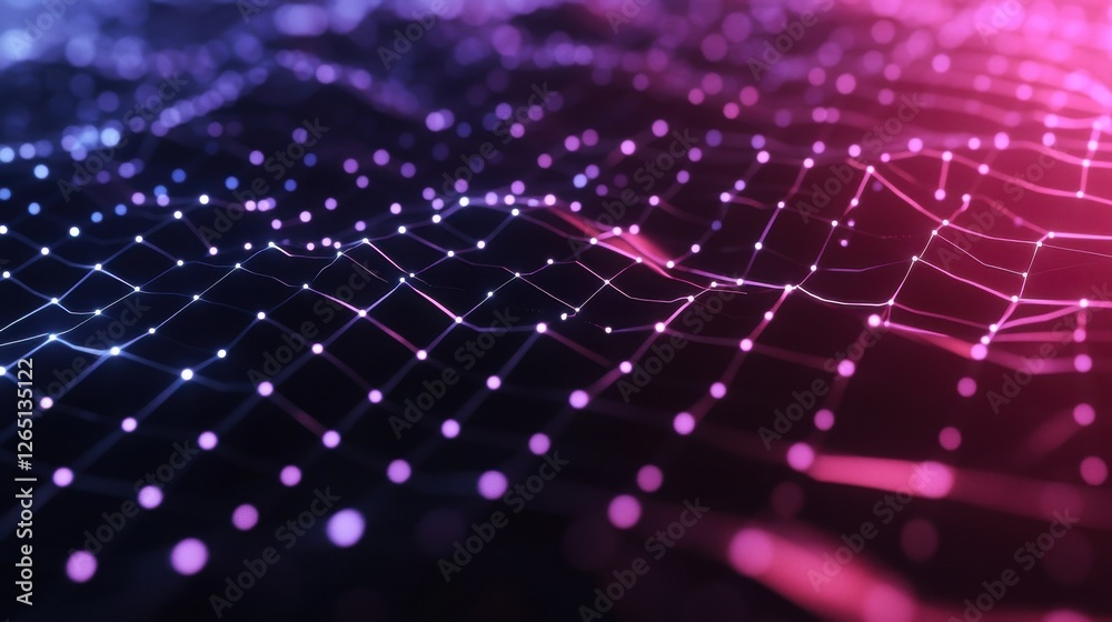 Poster digital technology background. abstract hexagons background with lines and dots. design for science,