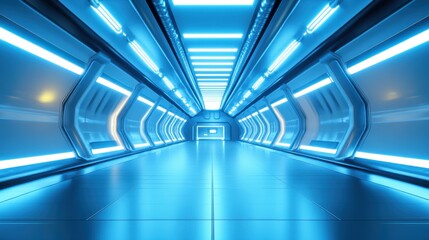 Obraz premium Futuristic neon-inspired white glow creating depth against a bright background