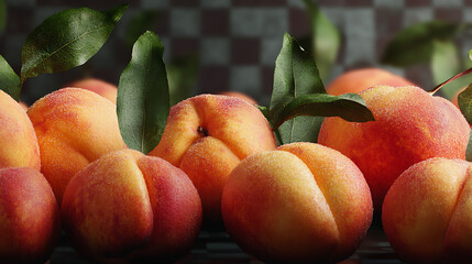 peaches on a branch