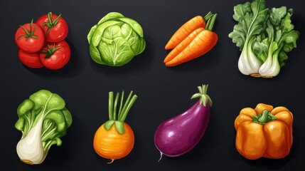 Big set organic food. Fresh raw vegetables. On a black chalkboard.