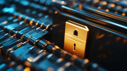 Privacy Concept on Folder Register in Multicolor Card Index. Closeup View. Selective Focus. 3D Render.