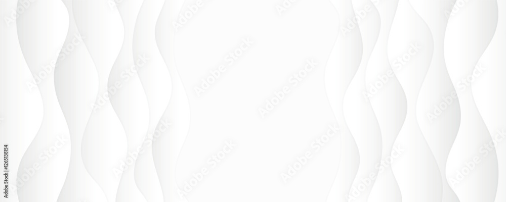 Poster wave paper background. abstract white paper wave background. modern white wave abstract background d