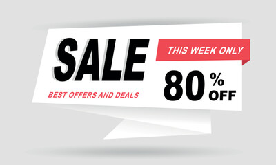 
Large advertising banner in flat design