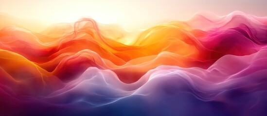 Obraz premium Abstract colorful flowing fabric waves.