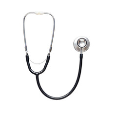 Medical Expertise: A Detailed View of a Stethoscope on a Dark Background