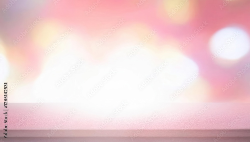 Aufkleber soft pink pastel bokeh background with blurred light circles for product display, event design, or branding visuals

