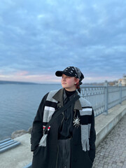 young woman on the pier