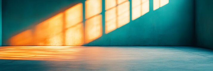 A room with a window and a wall