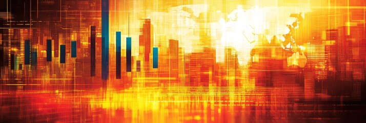 Global Financial Market Trends A Vibrant Illustration of Stock Market Data and Analytics