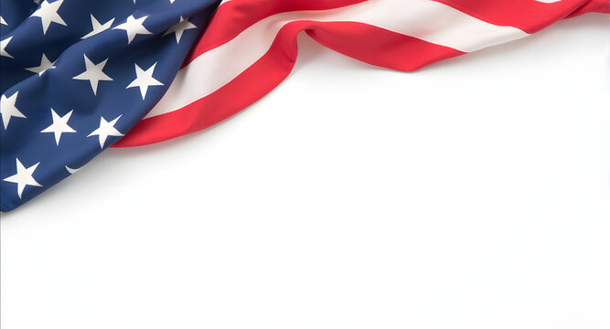 American Flag Border on White - Powered by Adobe