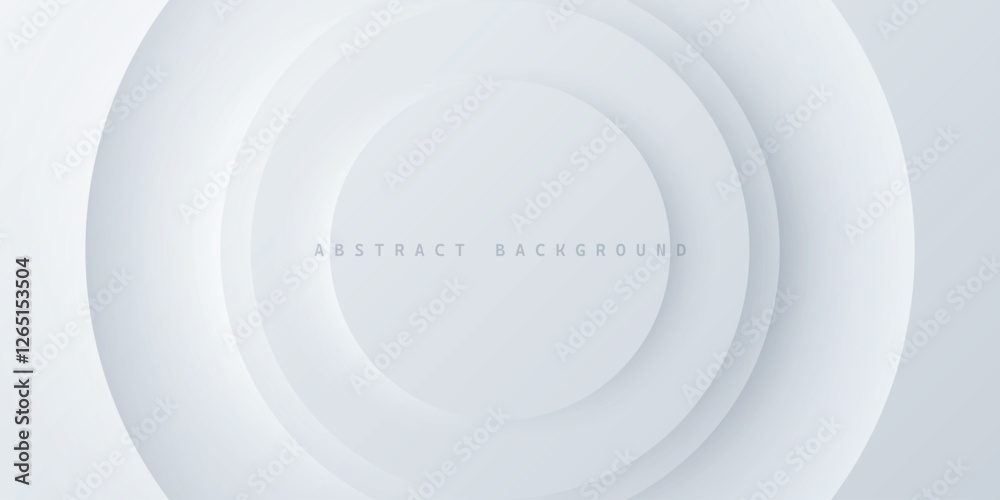 Wall mural modern abstract gray background elegant circle shape design 3d realistic