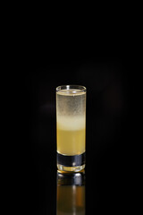 Colorful Alcoholic Cocktail on a Black Background