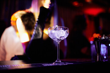 Empty Elegant  Beautiful Wine Glasses
