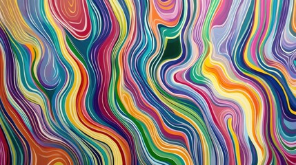 An abstraction of multicolored lines.