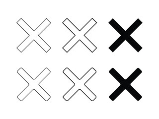 Obraz premium editable close symbol, X cancel design illustration isolated on transparent background