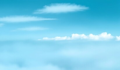 Obraz premium A tranquil sky with ocean-inspired misty clouds in shades of deep teal, turquoise, and soft white, creating a fresh and peaceful coastal atmosphere
