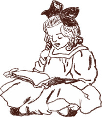 책, 책 읽는 소녀, 소녀, 도서, 독서, 도서관, 라이브러리, 공부, 학습, 학교, 여학생