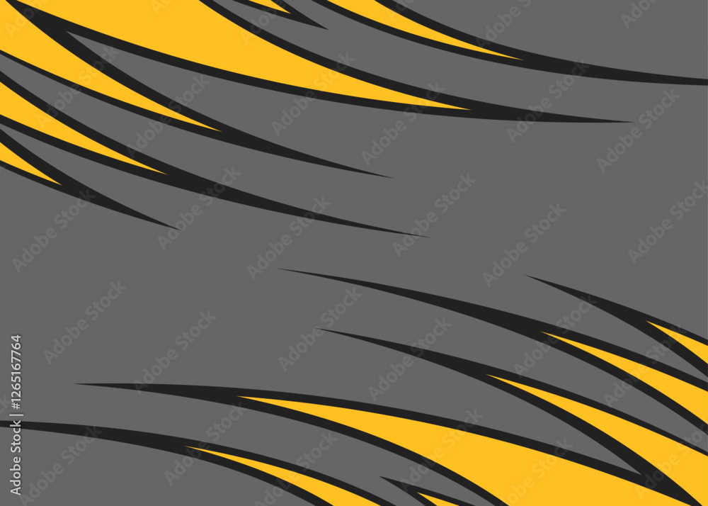 Poster abstract background with reflective curved spike line pattern and with some copy space area