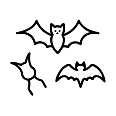 Halloween Vector Set. Spooky Black Silhouettes and Isolated Elements.