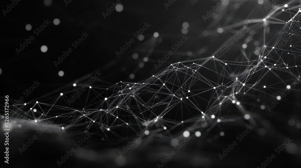 Poster technology image of globe. abstract polygonal shapes. background with connecting dots and lines. gra