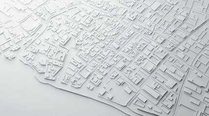 Gray color 3d map on white background