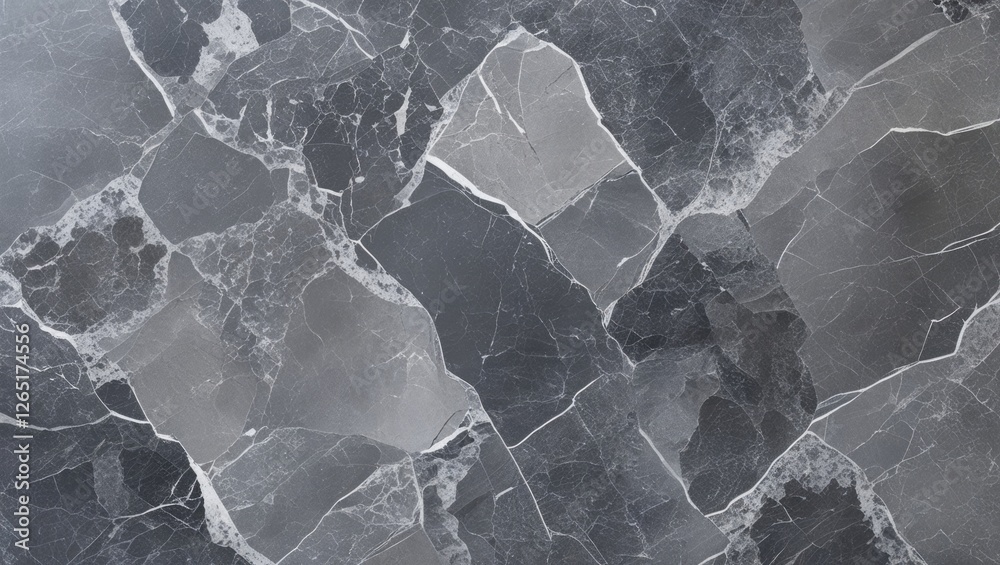 Aufkleber Black and white marble texture background with random cracks and patterns suitable for diverse design applications Copy Space