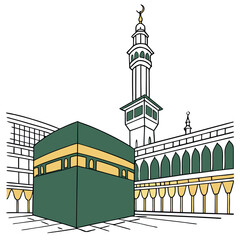 Ramadan & Eid Mubarak vector illustration 