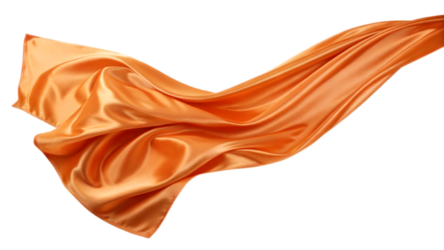 orange silk fabric
