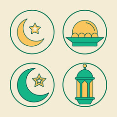 Ramadan & Eid Mubarak vector illustration