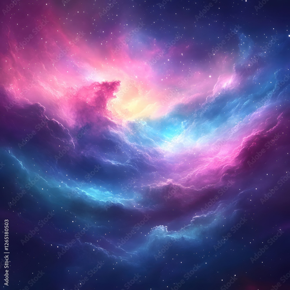 Canvas Prints cosmic dreamscape a vibrant nebula with swirling clouds and sparkling stars in deep space