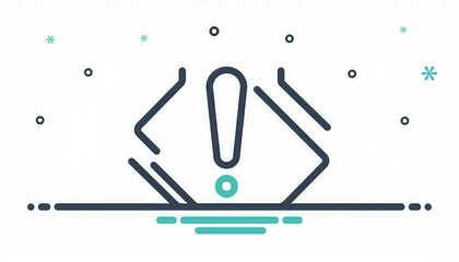 Alert, risk sign line icon. Caution, warning, exclamation mark thin editable line stroke icon. Alert information, accident notification perfect any project.